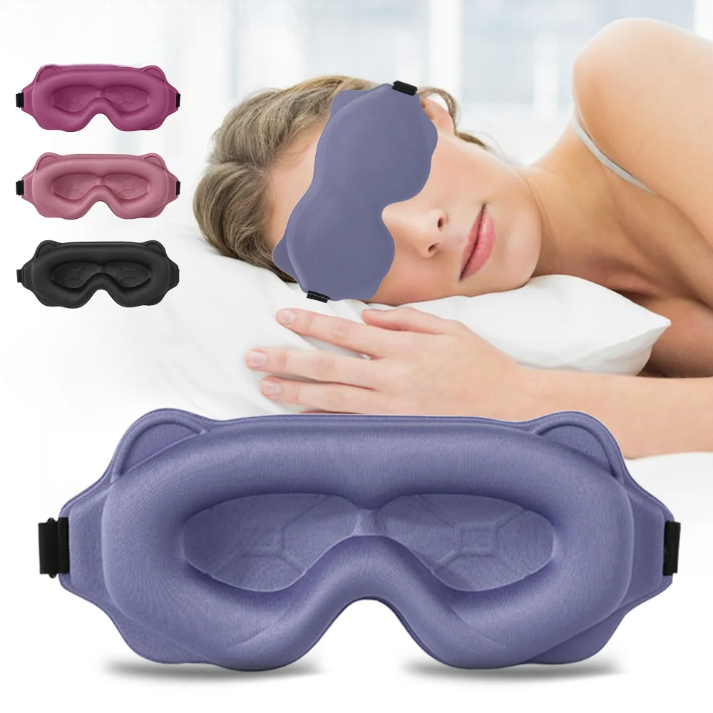 Masque de sommeil violet en mousse