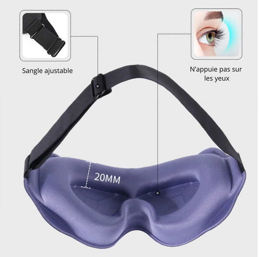 Masque de sommeil violet en mousse