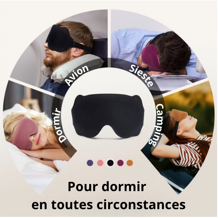 Masque de sommeil violet en mousse