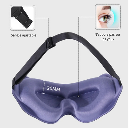 Masque de sommeil violet en mousse