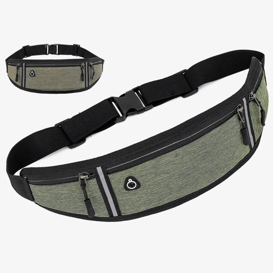 Ceinture de voyage multipoches verte