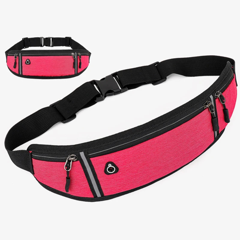 Ceinture de voyage multipoches rose