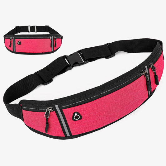 Ceinture de voyage multipoches rose