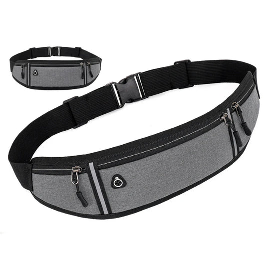 Ceinture de voyage multipoches grise