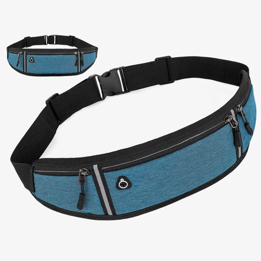Ceinture de voyage multipoches bleue