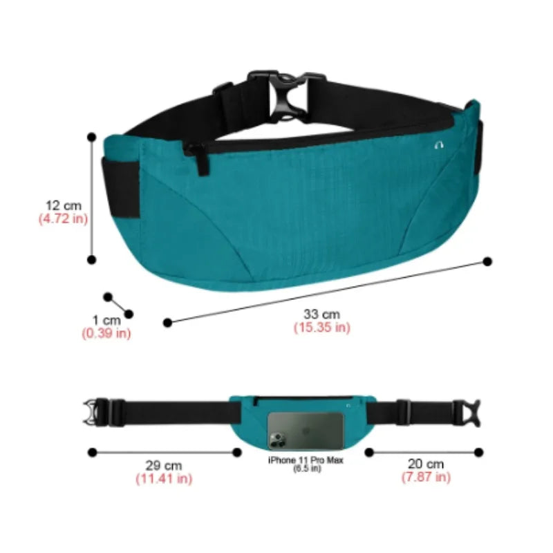 Ceinture de voyage discrète jaune