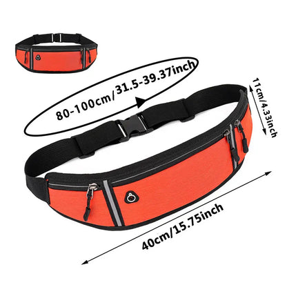 Ceinture de voyage multipoches orange