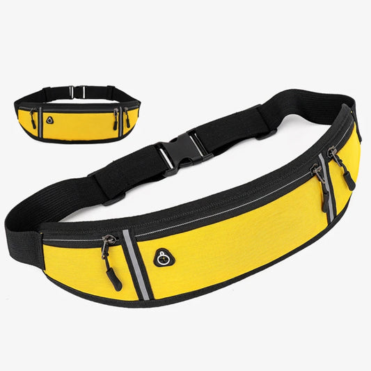 Ceinture de voyage multipoches jaune