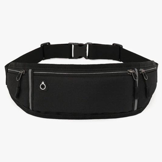 Ceinture de voyage multipoches noire